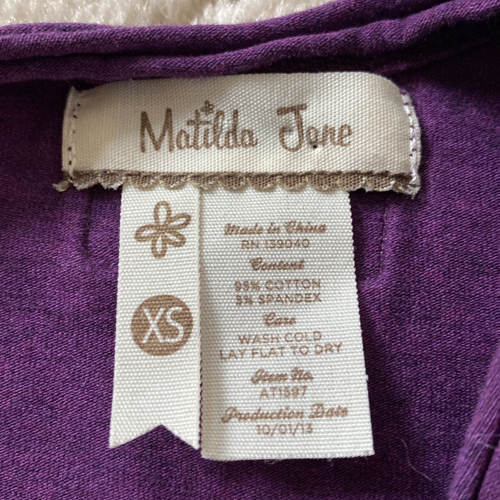 🥭 (4 for $15) Matilda Jane purple Stretch Top - Picture 8 of 8